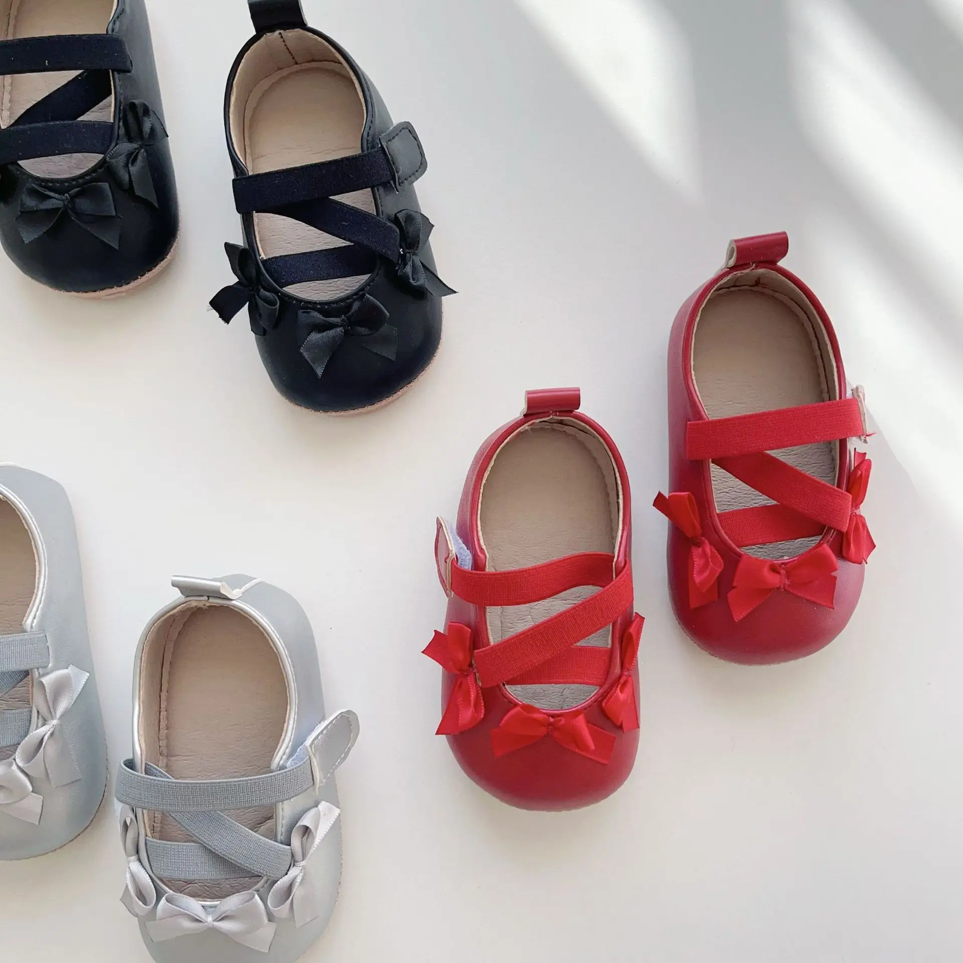 Red Bow Baby Shoes for Toddlers Soft Sole — feature 33
