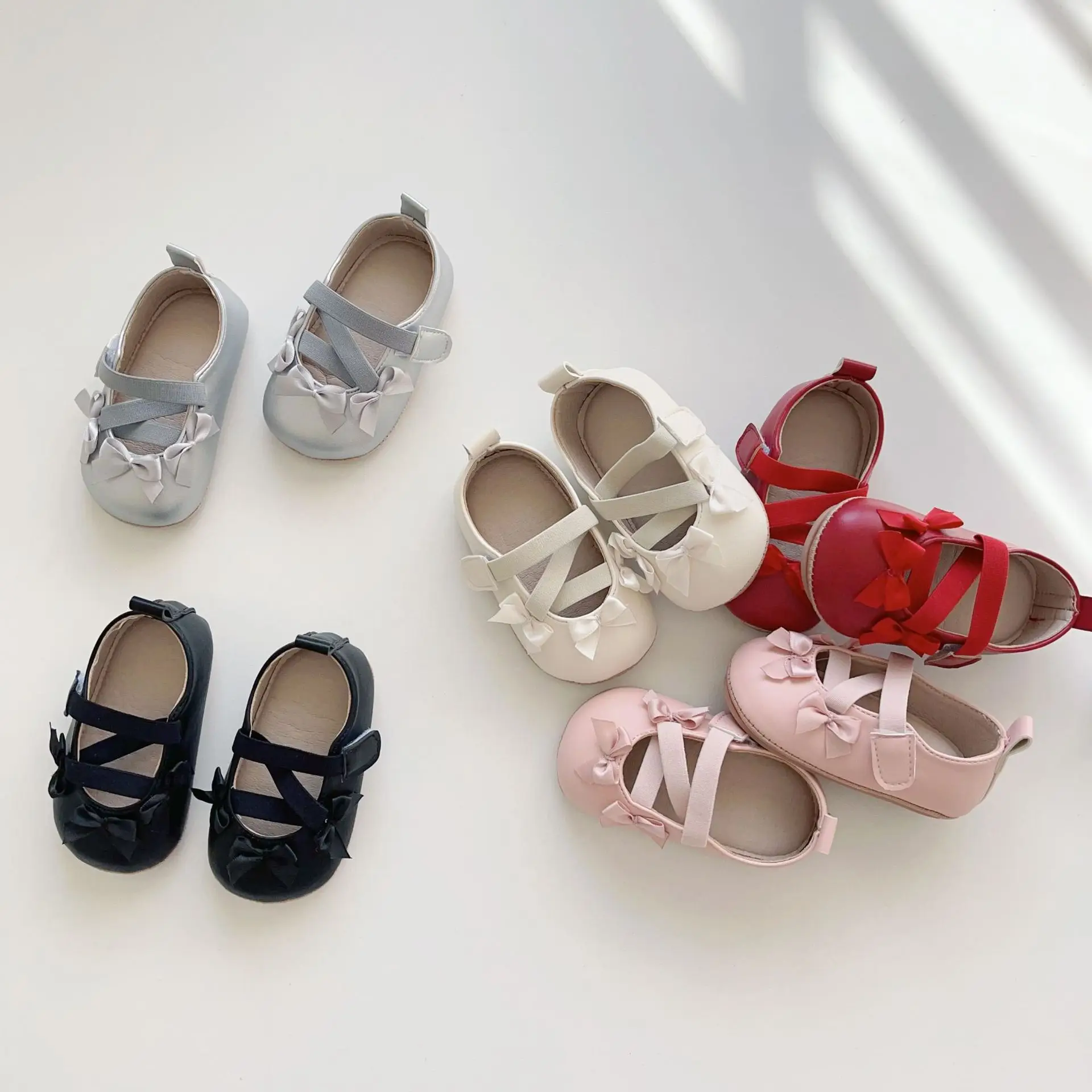 Red Bow Baby Shoes for Toddlers Soft Sole — feature 6