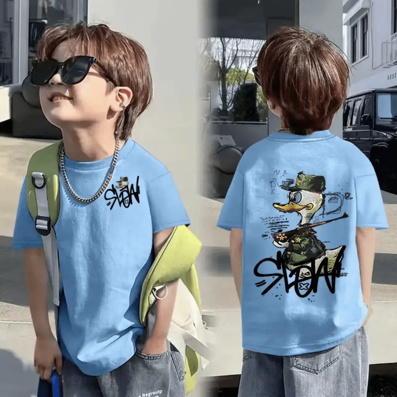 Children Cotton T-Shirt Boys Summer 2025 8-15Y - Image 7