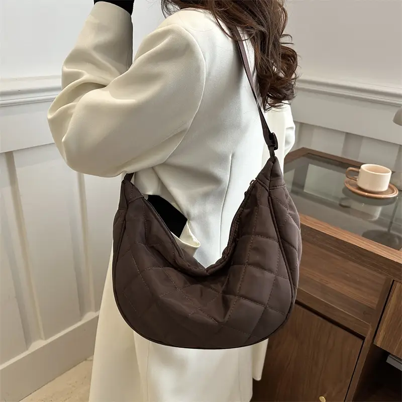 White Quilted Crossbody Bag for Women - Image 7