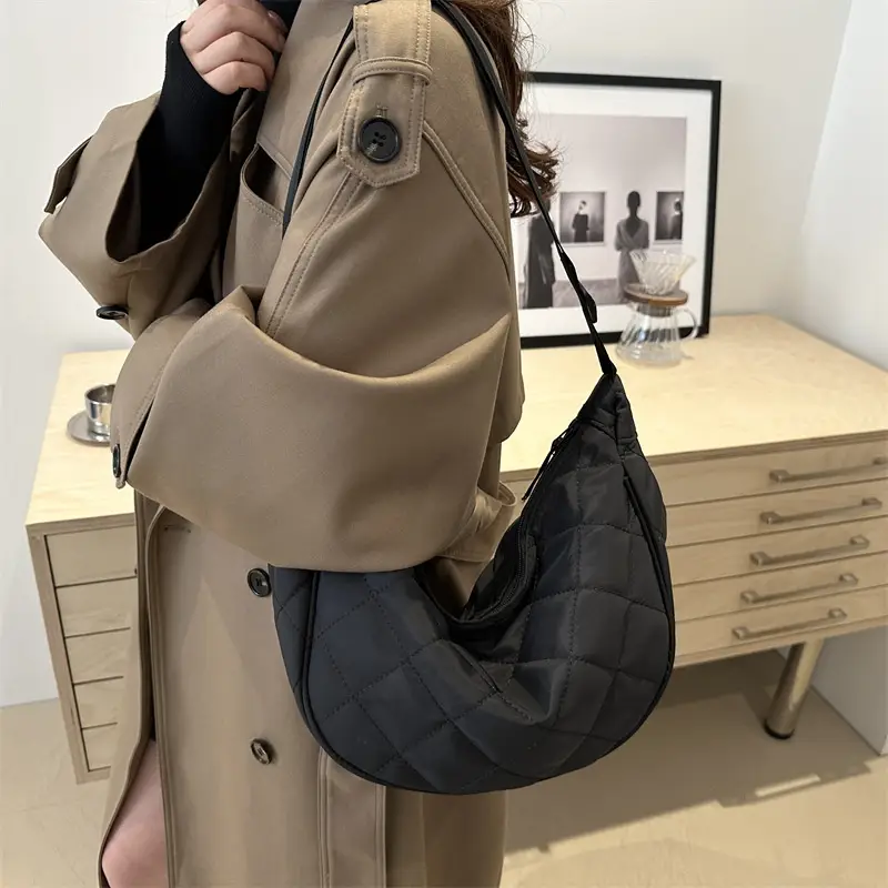 White Quilted Crossbody Bag for Women - Image 8