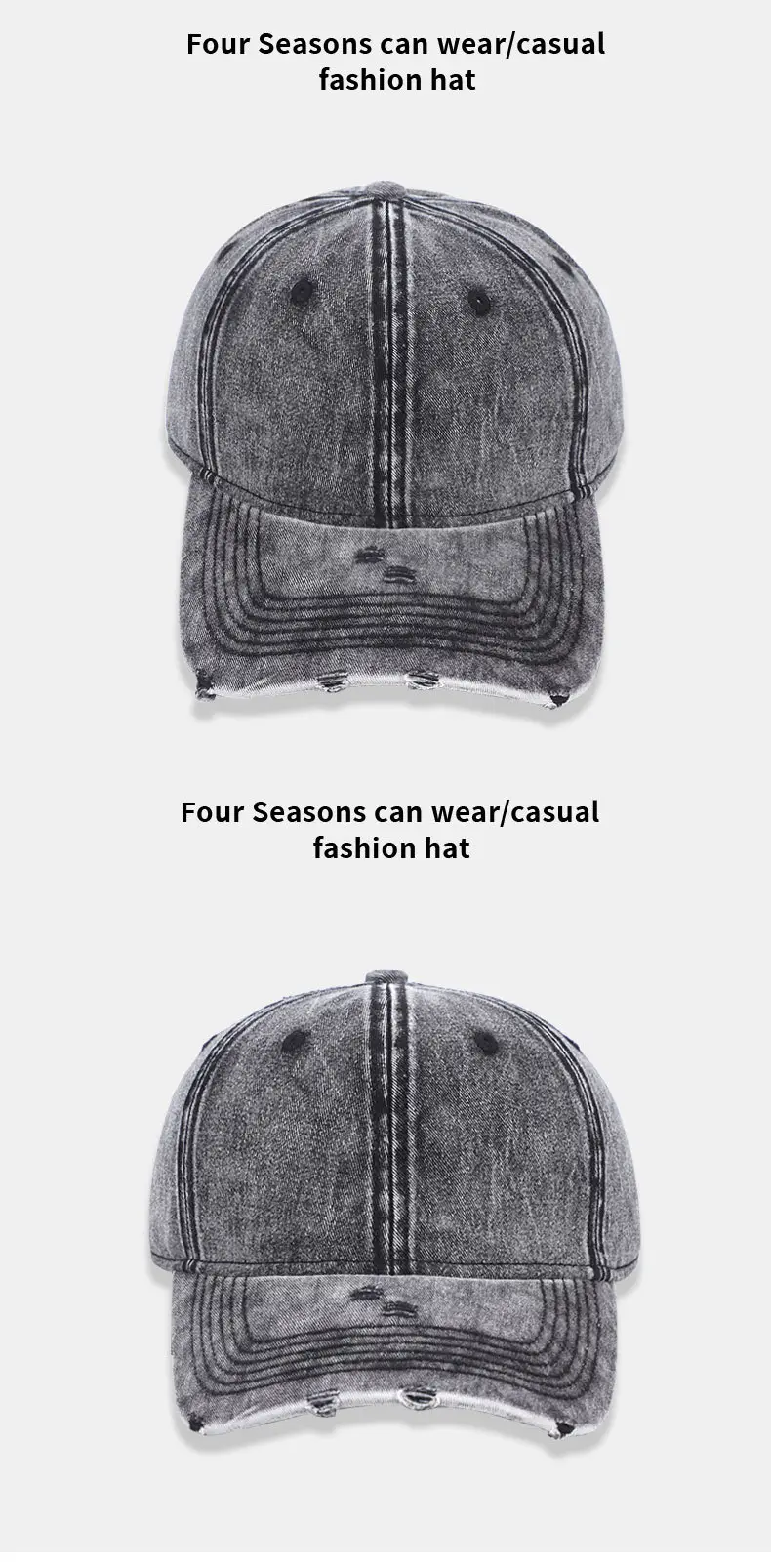 Women Washable Baseball Caps Light Plate All Colors — feature 12