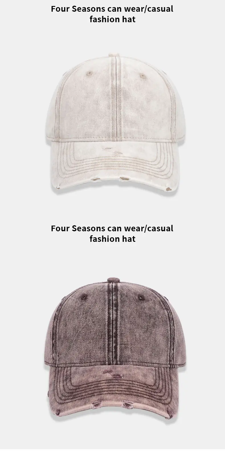 Women Washable Baseball Caps Light Plate All Colors — feature 13