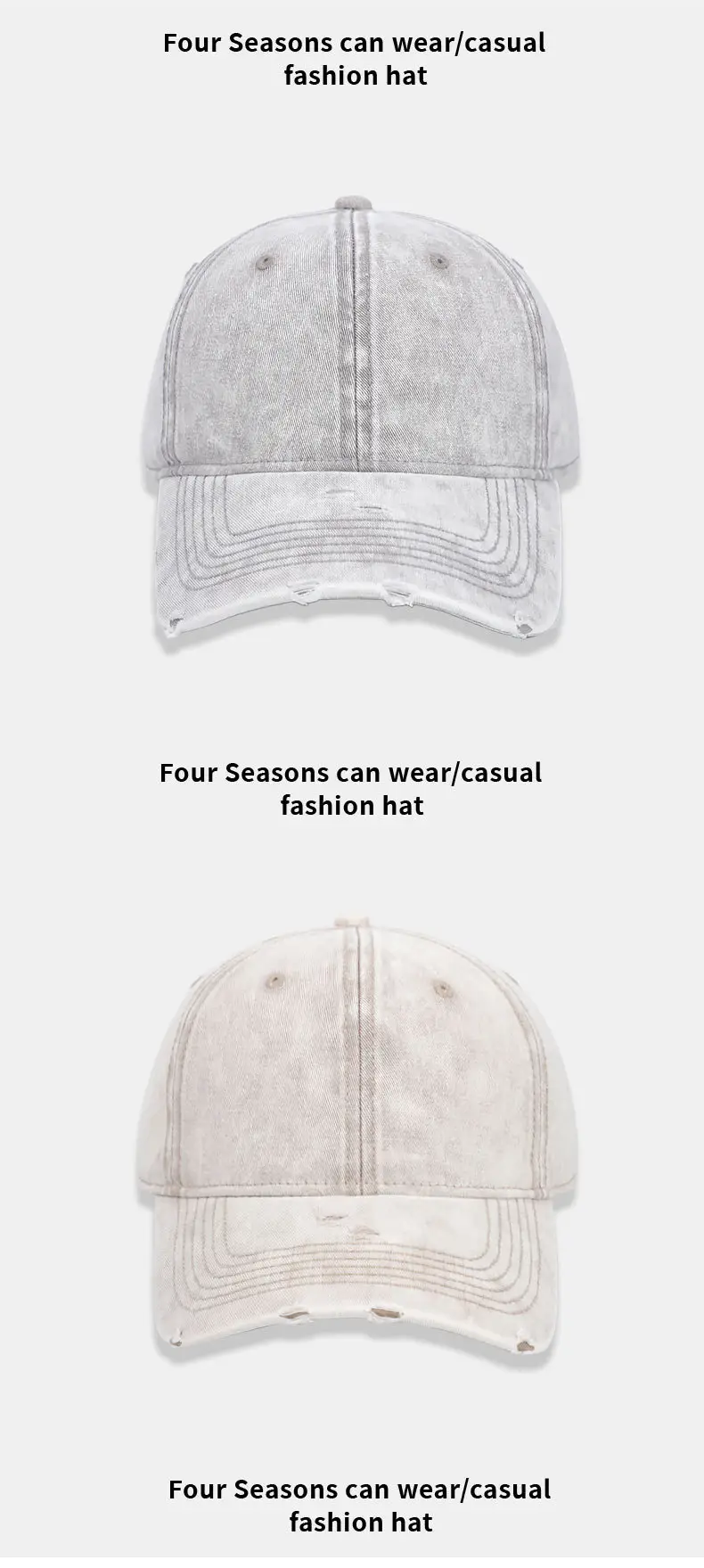 Women Washable Baseball Caps Light Plate All Colors — feature 14