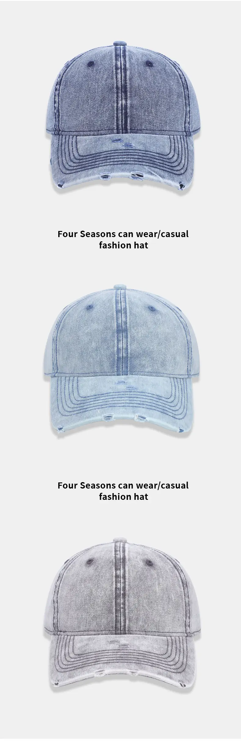 Women Washable Baseball Caps Light Plate All Colors — feature 15