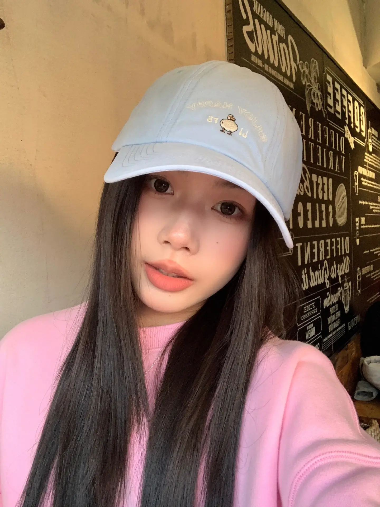 Light Blue Cartoon Embroidered Baseball Cap for Women — feature 13