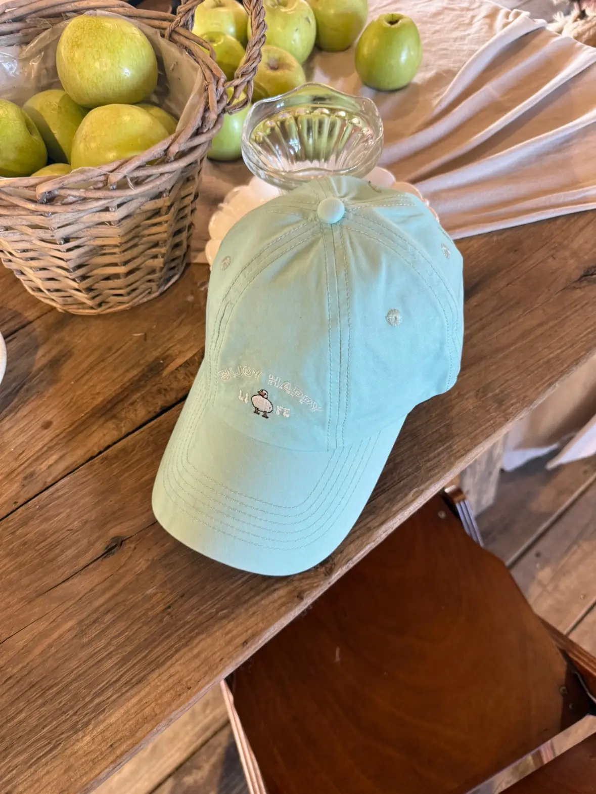 Light Blue Cartoon Embroidered Baseball Cap for Women — feature 20