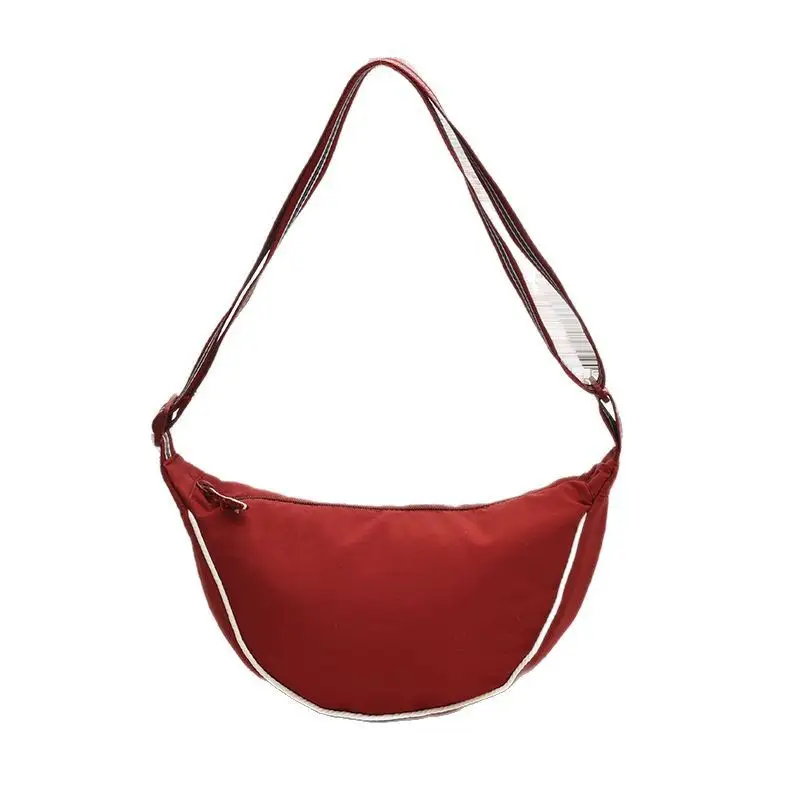 Women's Red Crossbody Bag with High-Quality Canvas - Image 3