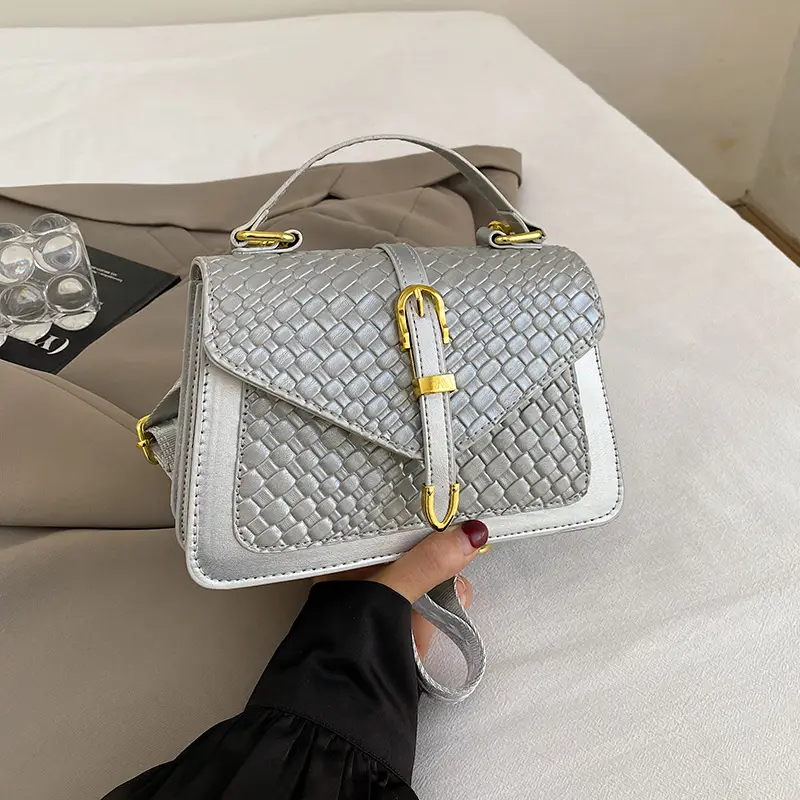 Silver Embroidered Shoulder Bag for Women 2025 - Image 5