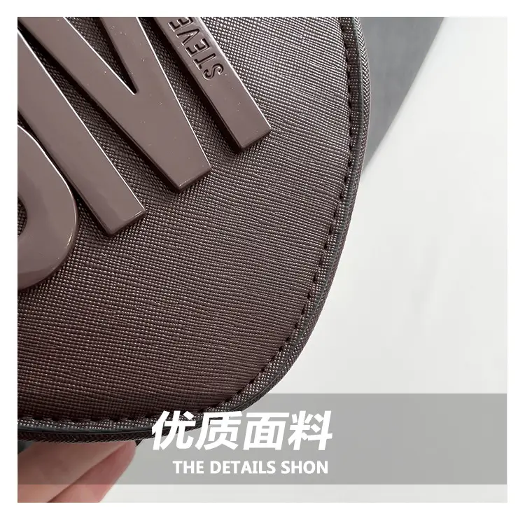 Heart Shaped Women's Black Shoulder Bag with SM Logo — feature 5