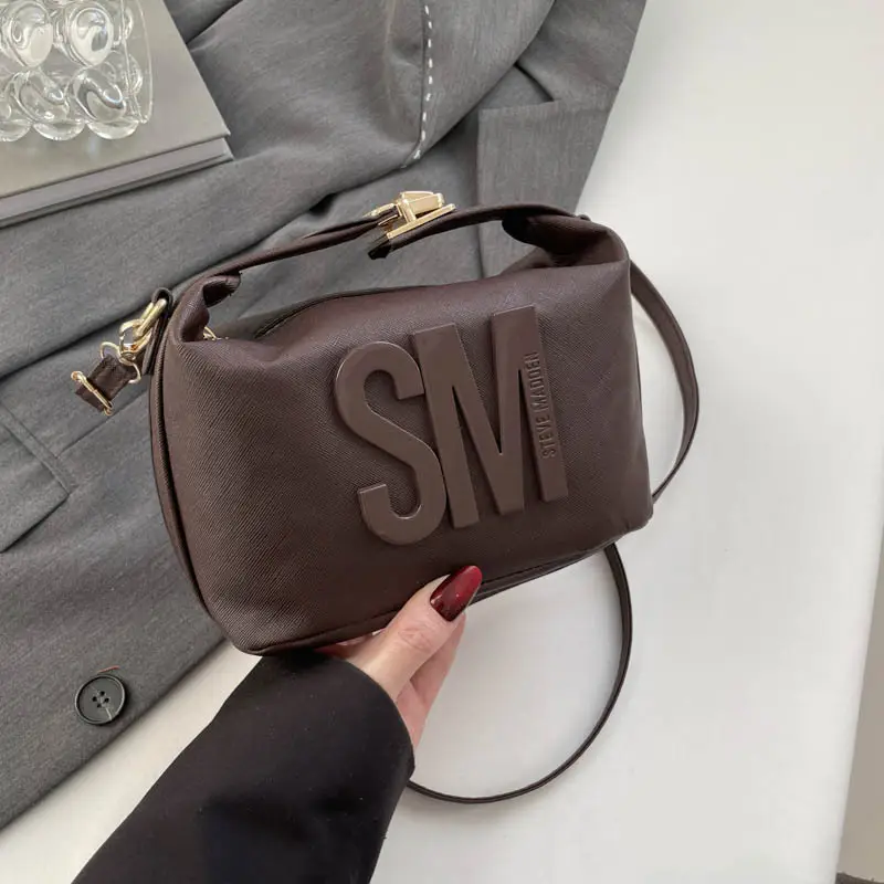 Yellow Square Shoulder Bag with "SM" Print - Image 4