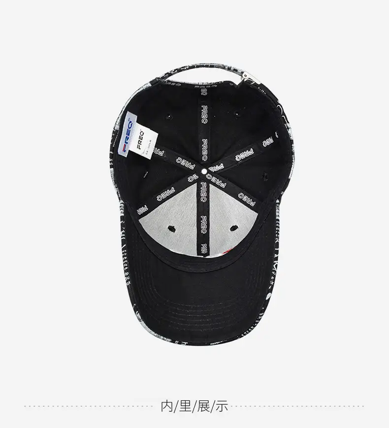 Men's Black Graphic Baseball Cap with "REQ" Brand — feature 13