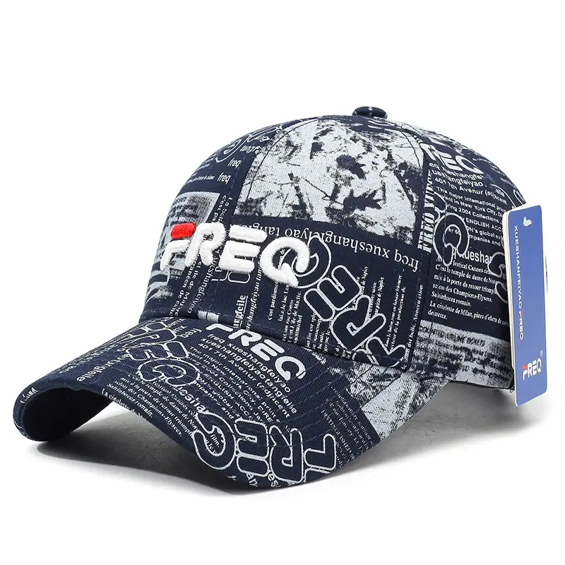 Men's Black Graphic Baseball Cap with "REQ" Brand - Image 2