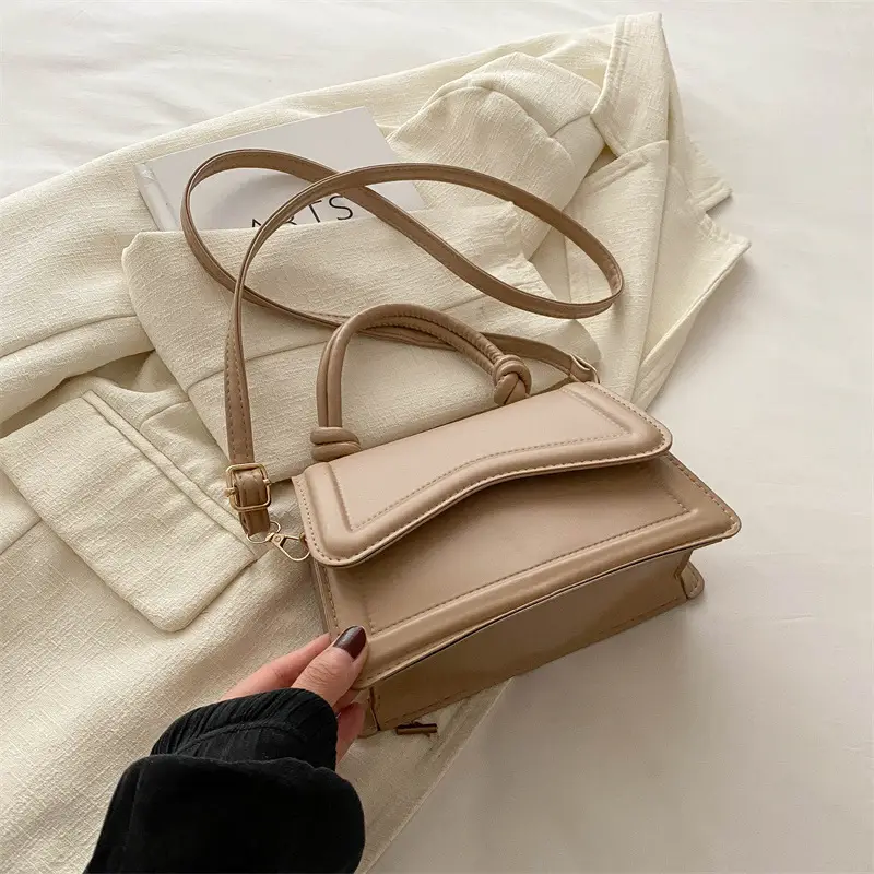 Small Square Beige Women's Shoulder Bag 2025 - Image 4