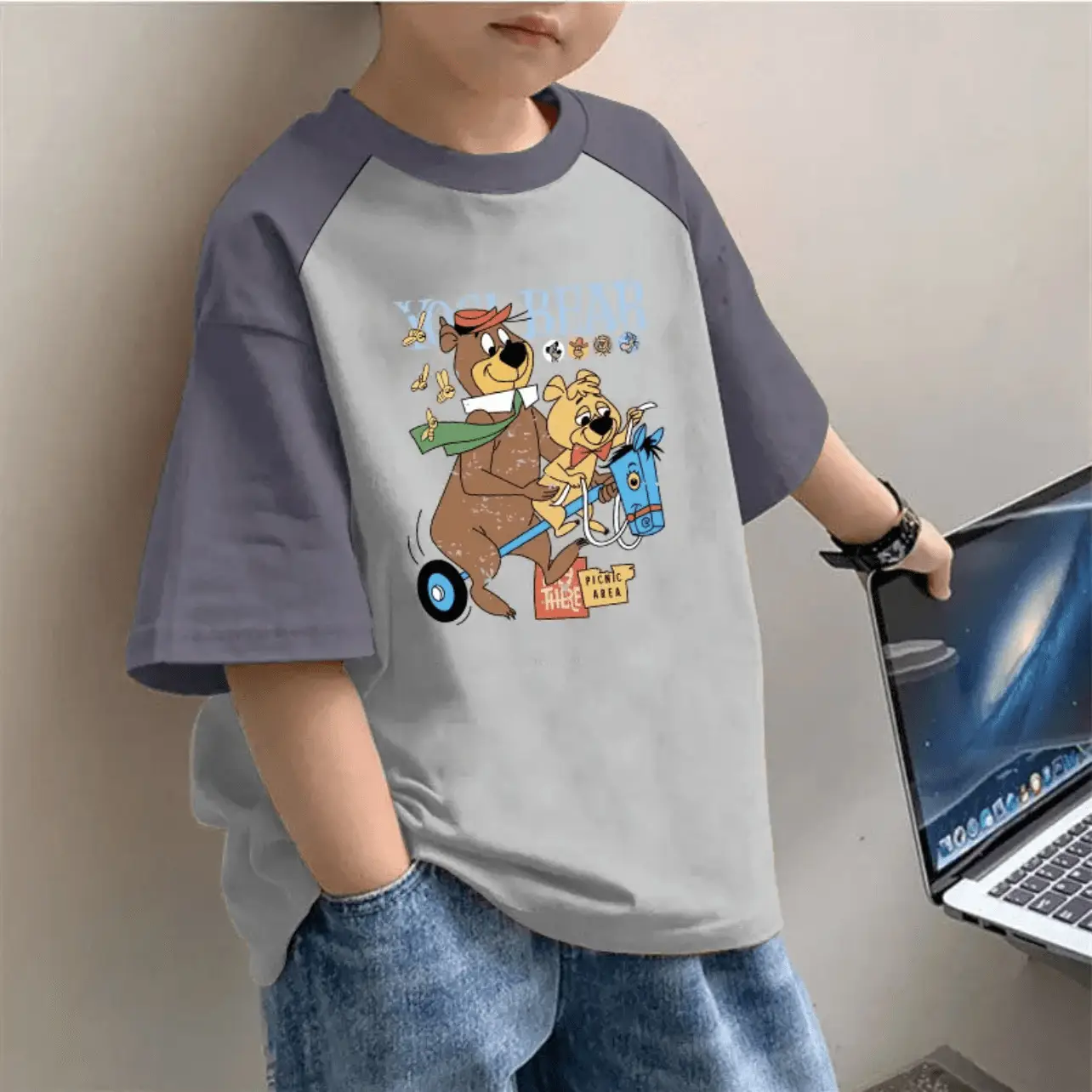 Boys Winnie Pooh Cotton T-Shirt Large Summer Wear - Image 3
