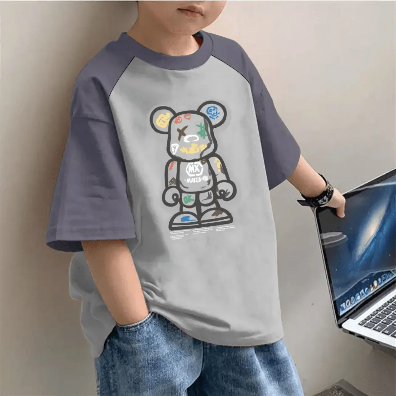 Boys Winnie Pooh Cotton T-Shirt Large Summer Wear - Image 4
