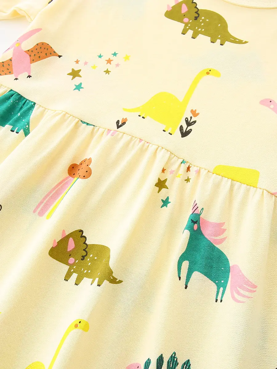 Printed Dinosaur Girls Skirt Summer Dress - Image 5