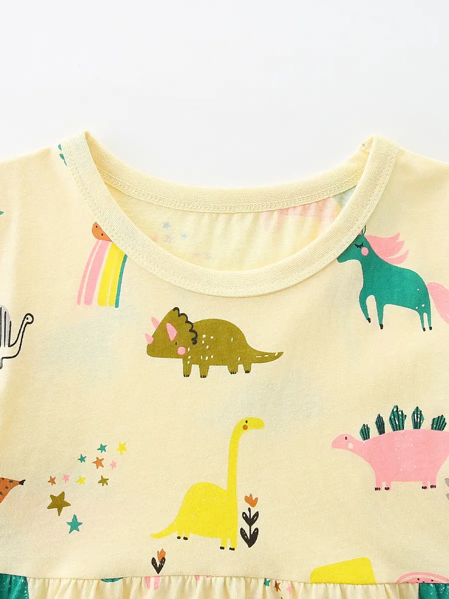 Printed Dinosaur Girls Skirt Summer Dress - Image 6