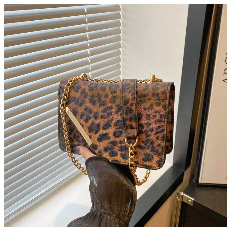 Leopard Print Chain Shoulder Bag for Women — feature 21
