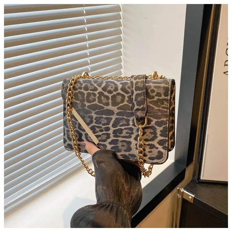 Leopard Print Chain Shoulder Bag for Women — feature 22