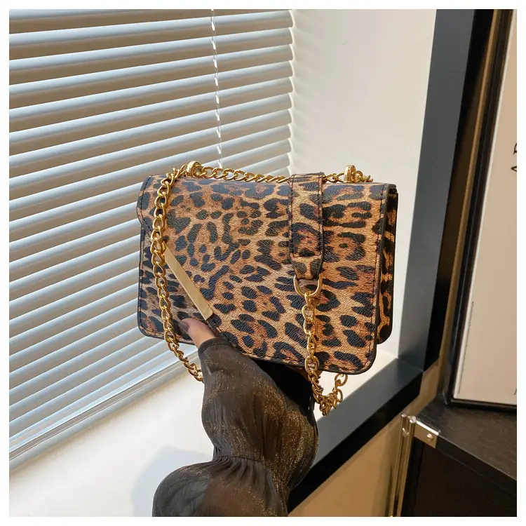 Leopard Print Chain Shoulder Bag for Women — feature 23