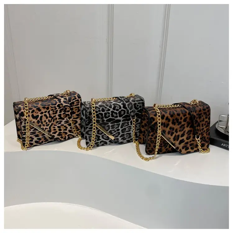 Leopard Print Chain Shoulder Bag for Women — feature 24