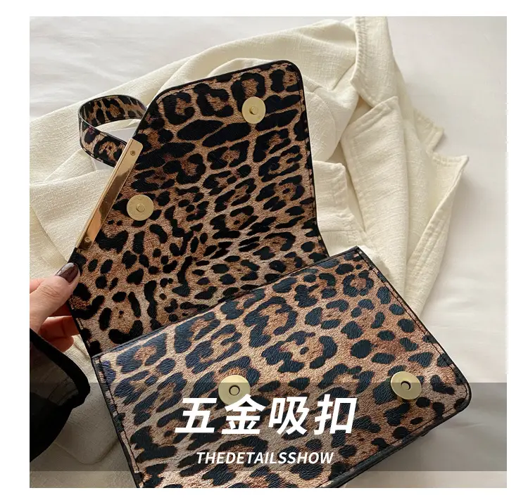 Leopard Print Chain Shoulder Bag for Women — feature 4