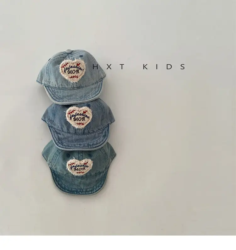 Baby Denim Baseball Caps Spring Autumn Washable Soft Bristle — feature 3