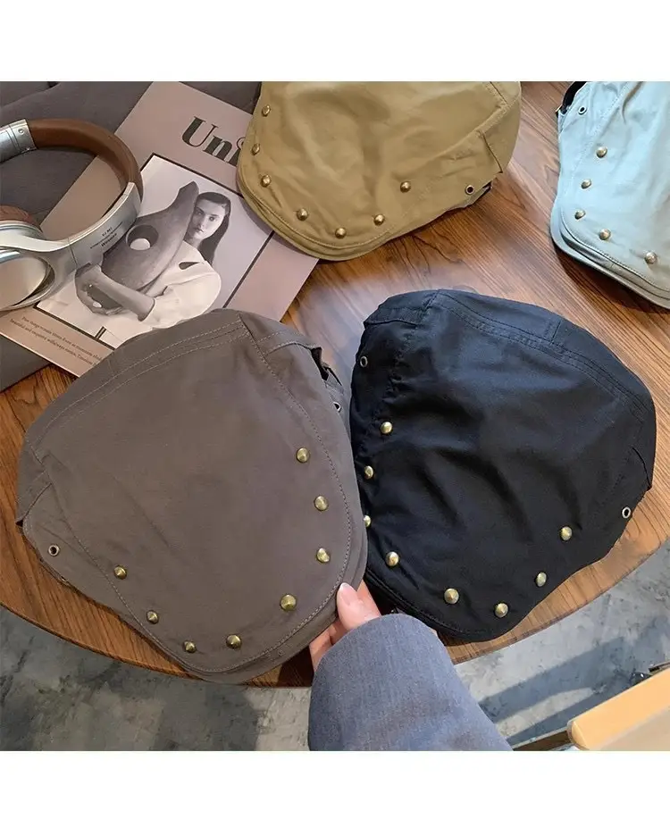 Vintage Rivet Hat Women Sun Protection Hat — feature 9