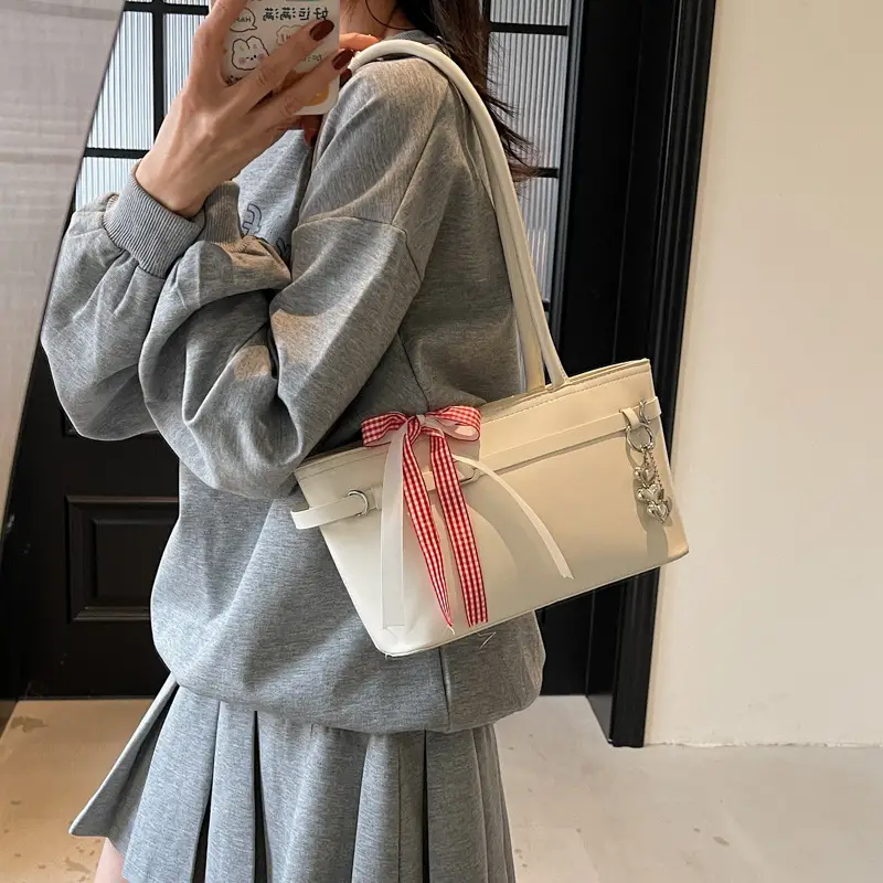 Black Korean Style Shoulder Bag 2025 Spring New