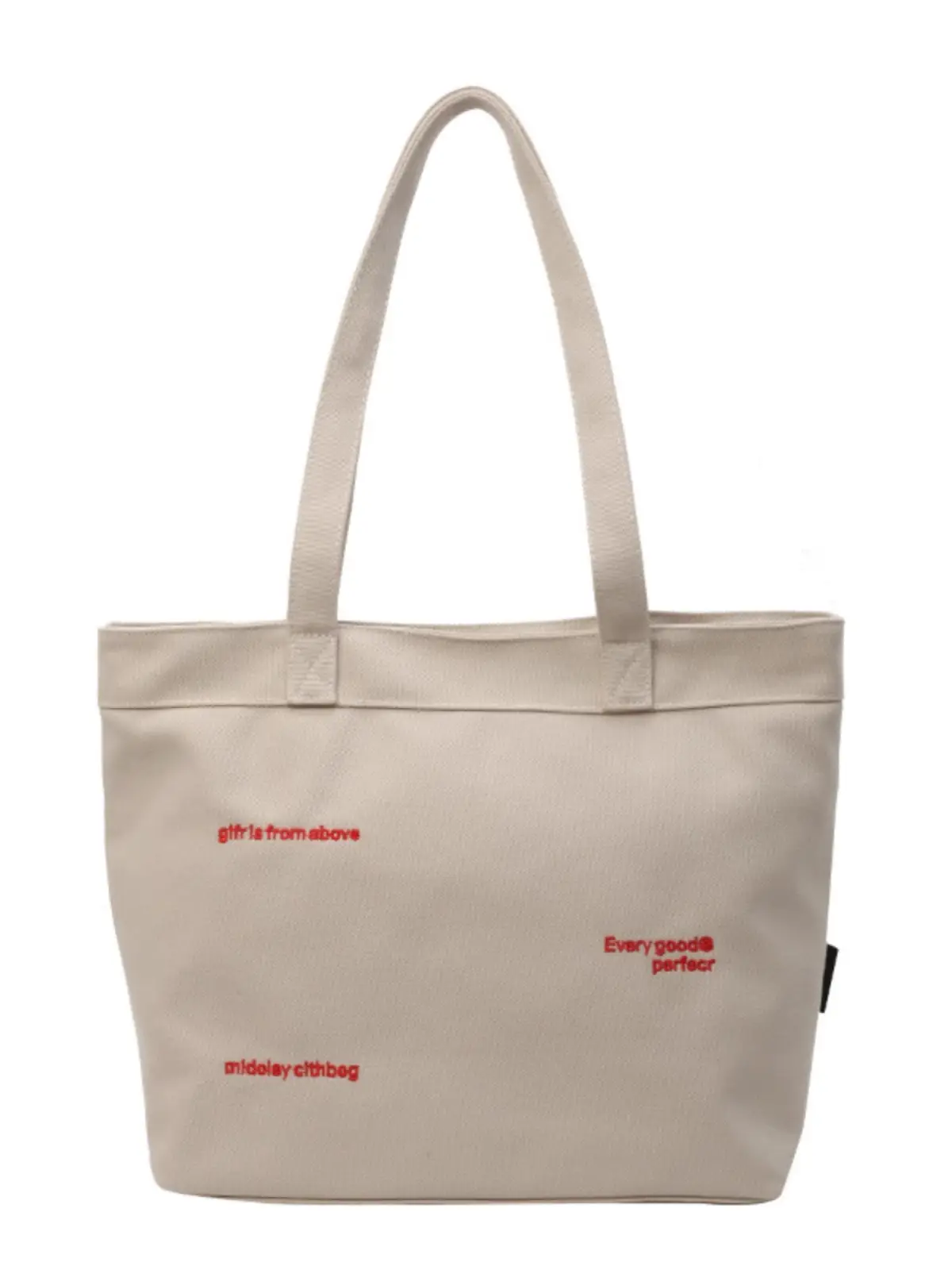 Women's Canvas Shoulder Bag Retro Red Print 2025