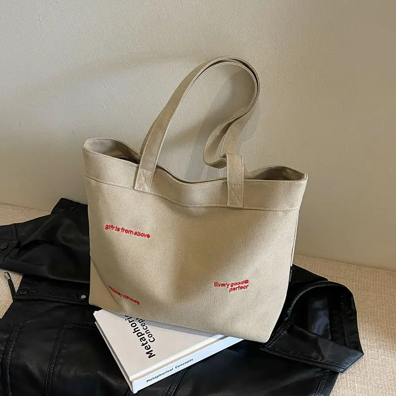 Women's Canvas Shoulder Bag Retro Red Print 2025