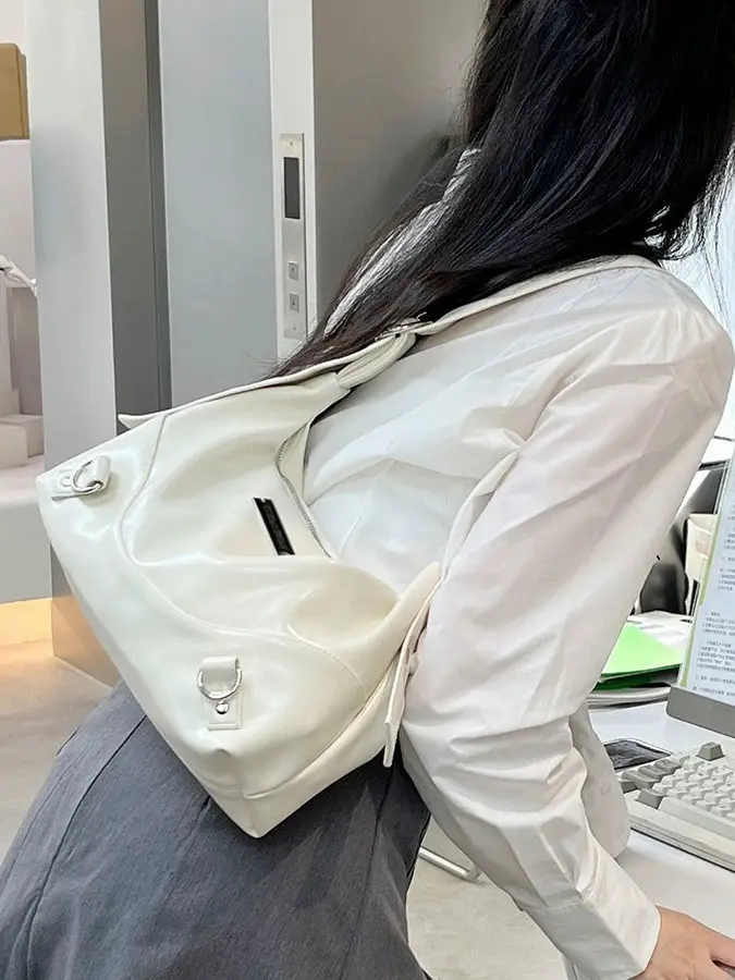 Women's Ice Oxygen Niche Shoulder Bag Large Capacity Soft Leather - Image 3