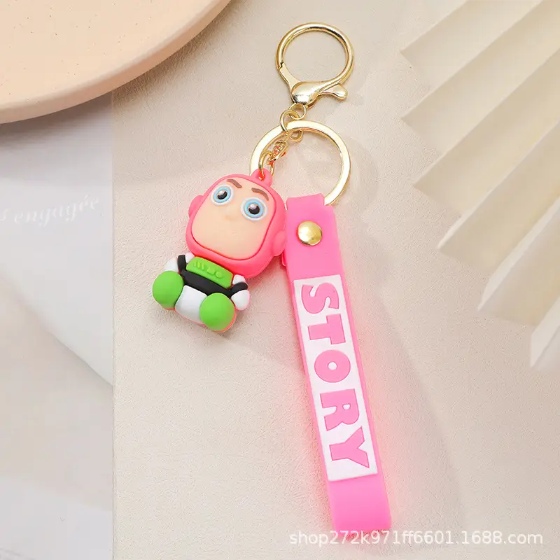 Toy Story Keychain Buzz Lightyear Woody Three-Eyed Alien Small Pendant Bag Decoration Ornament Car Key