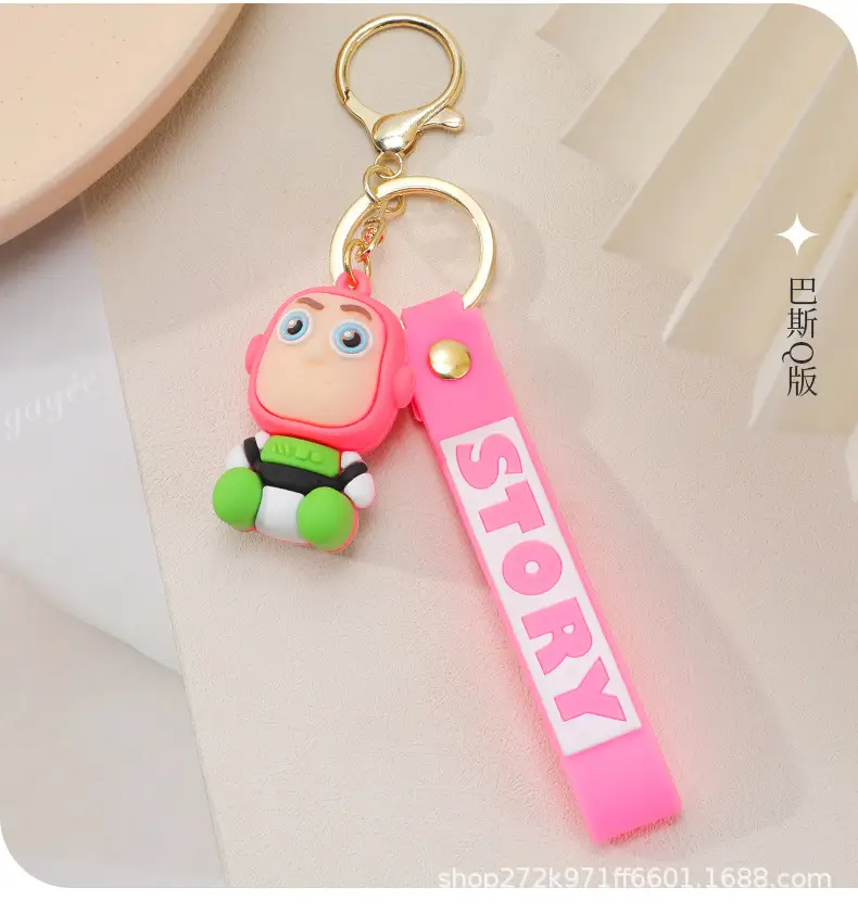 Toy Story Keychain Buzz Lightyear Woody Three-Eyed Alien Small Pendant Bag Decoration Ornament Car Key — feature 8