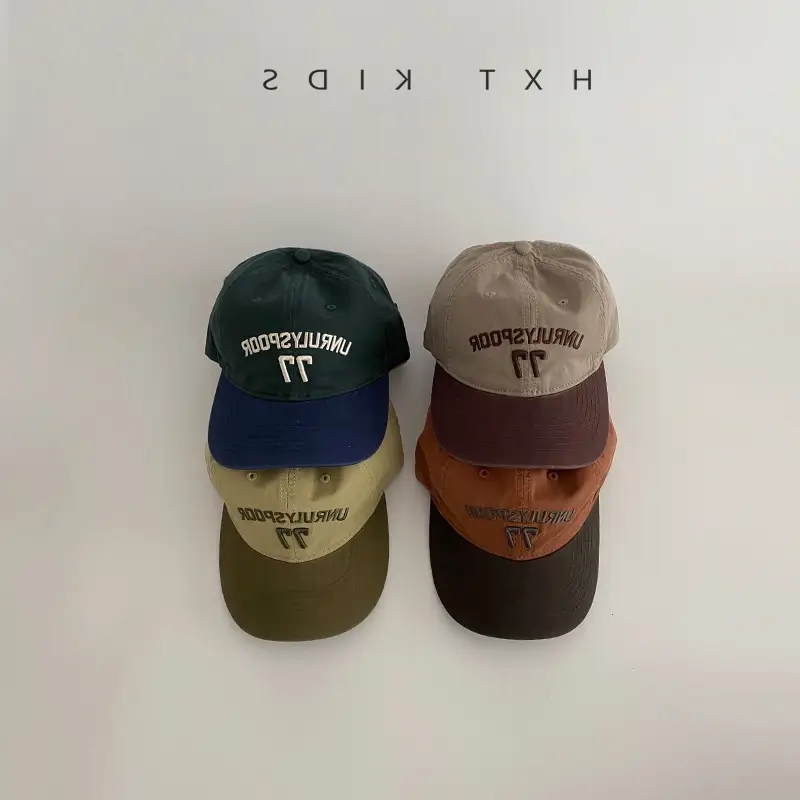Children's Cap Spring Autumn Western Color Small Letter Embroidered Soft Top Sunshade Hat Trendy Children's Baby Baseball Cap - Image 7