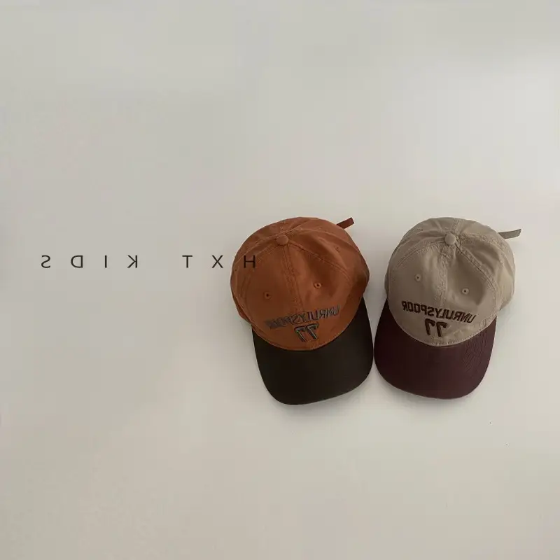 Children's Cap Spring Autumn Western Color Small Letter Embroidered Soft Top Sunshade Hat Trendy Children's Baby Baseball Cap - Image 9