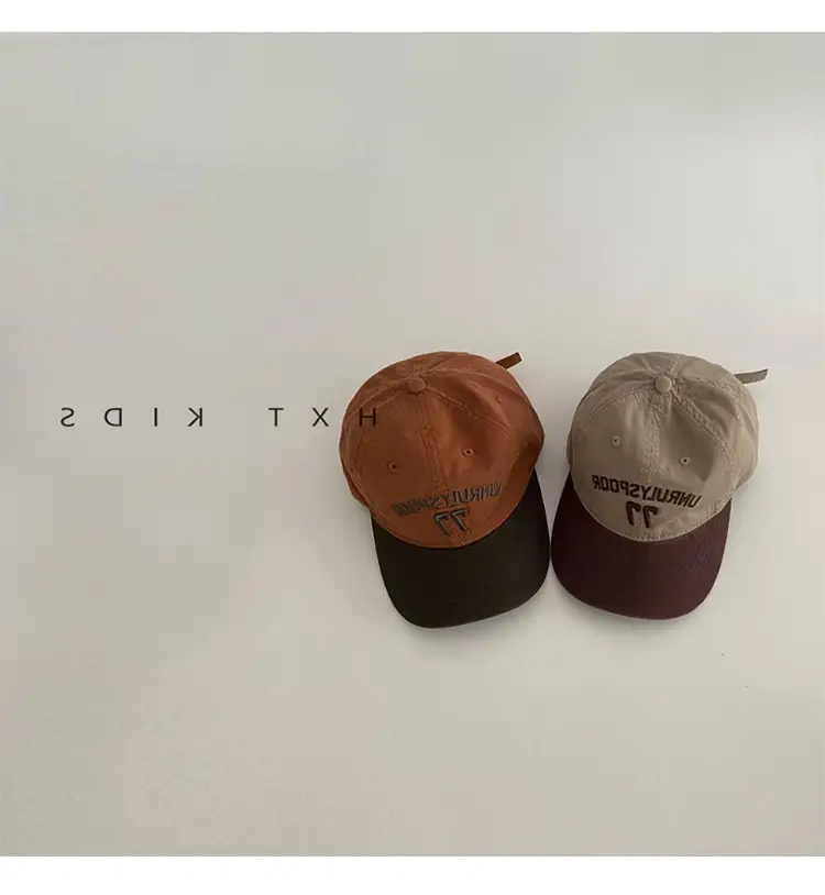 Children's Cap Spring Autumn Western Color Small Letter Embroidered Soft Top Sunshade Hat Trendy Children's Baby Baseball Cap — feature 3