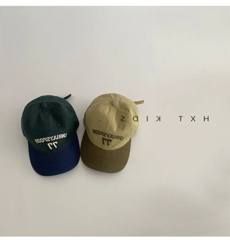 Children's Cap Spring Autumn Western Color Small Letter Embroidered Soft Top Sunshade Hat Trendy Children's Baby Baseball Cap — feature 5