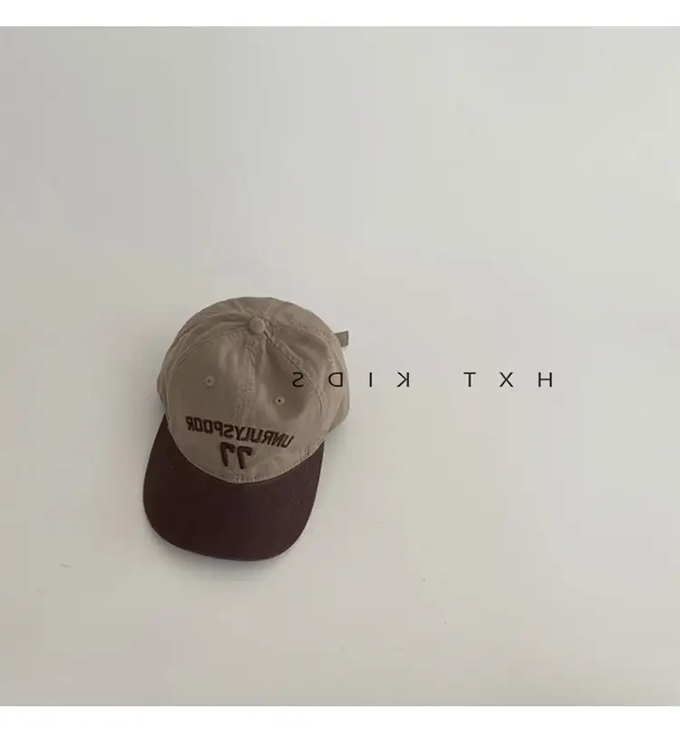 Children's Cap Spring Autumn Western Color Small Letter Embroidered Soft Top Sunshade Hat Trendy Children's Baby Baseball Cap — feature 6