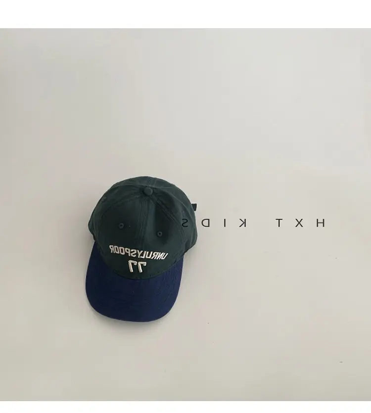 Children's Cap Spring Autumn Western Color Small Letter Embroidered Soft Top Sunshade Hat Trendy Children's Baby Baseball Cap — feature 9