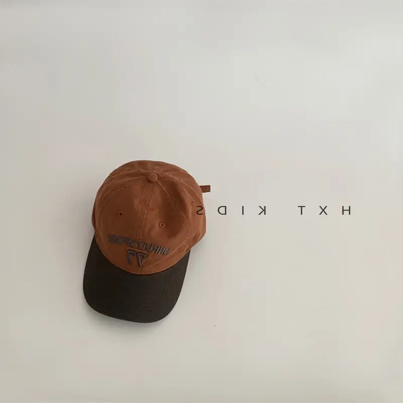 Children's Cap Spring Autumn Western Color Small Letter Embroidered Soft Top Sunshade Hat Trendy Children's Baby Baseball Cap - Image 3