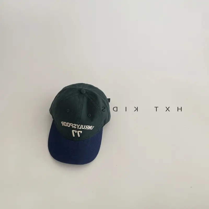 Children's Cap Spring Autumn Western Color Small Letter Embroidered Soft Top Sunshade Hat Trendy Children's Baby Baseball Cap - Image 5