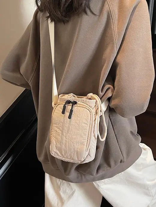 Black Japanese Canvas Shoulder Bag for Women 2025 - Image 5