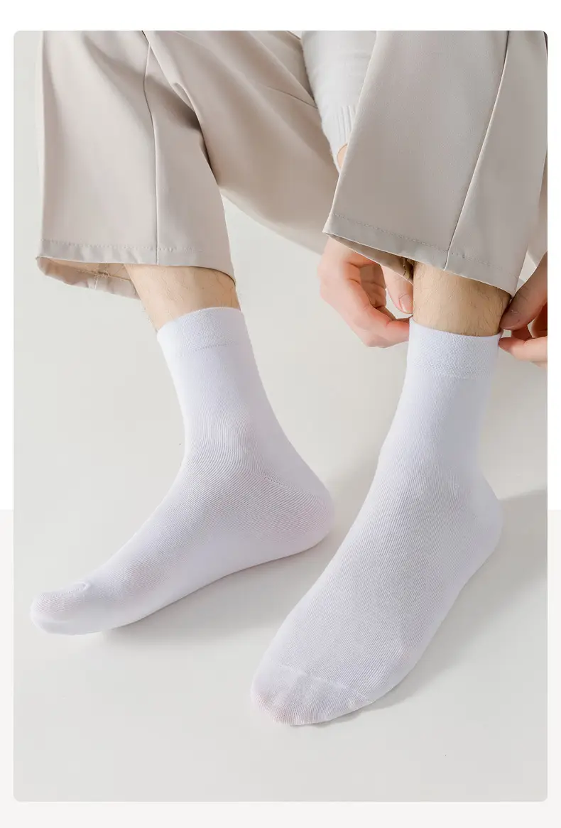 10A Antibacterial Men's Socks, Pure Cotton, Autumn and Winter, Deodorant, Sweat-Absorbent, Men's Mid-Calf All-Cotton Business Socks, Suitable for All Seasons — feature 17