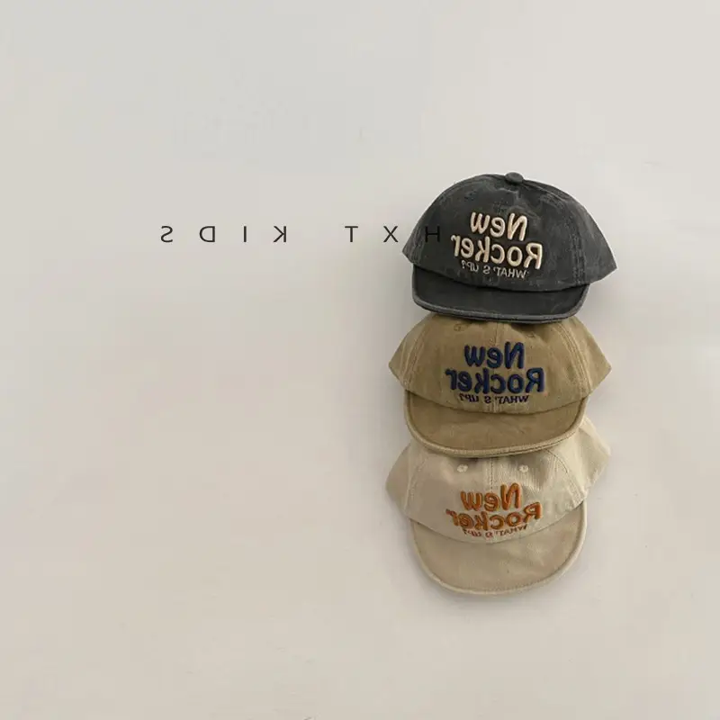 Baby Black Embroidered Cap 2025 Spring Autumn - Image 7