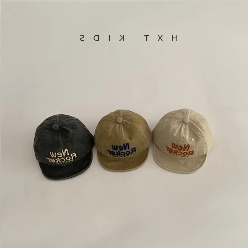 Baby Black Embroidered Cap 2025 Spring Autumn - Image 8