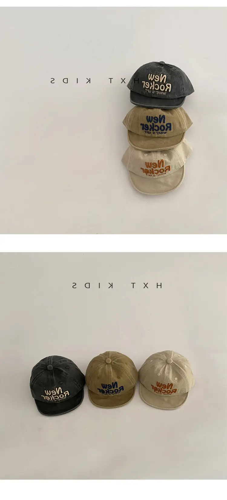 Baby Black Embroidered Cap 2025 Spring Autumn — feature 1
