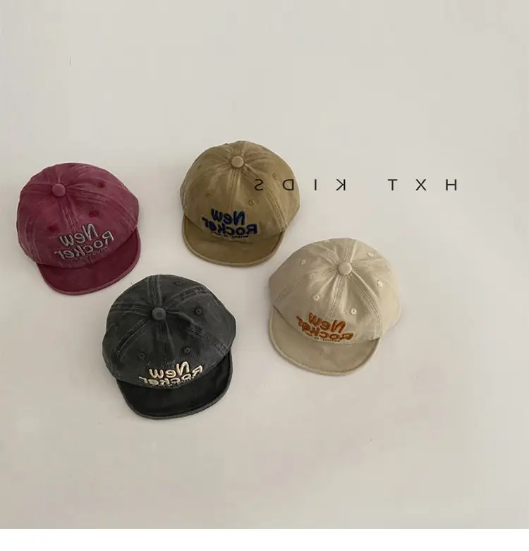 Baby Black Embroidered Cap 2025 Spring Autumn — feature 2