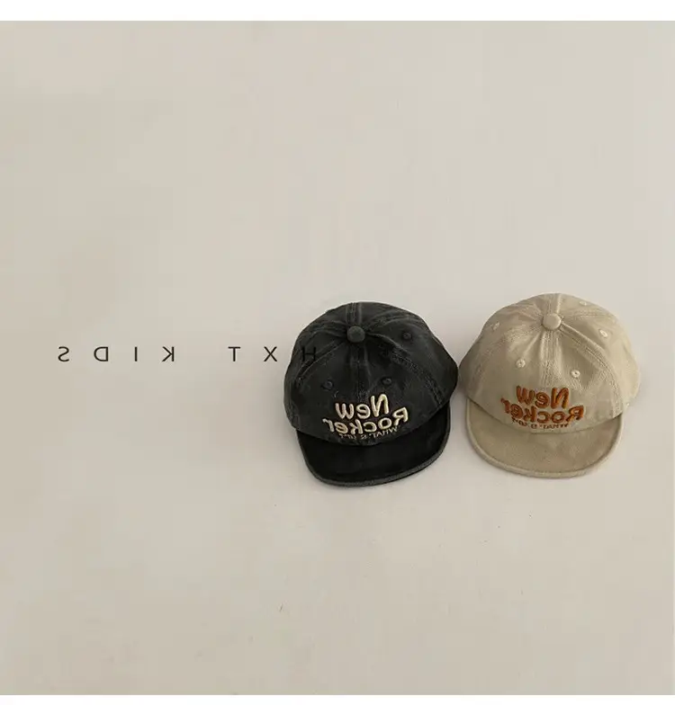 Baby Black Embroidered Cap 2025 Spring Autumn — feature 3